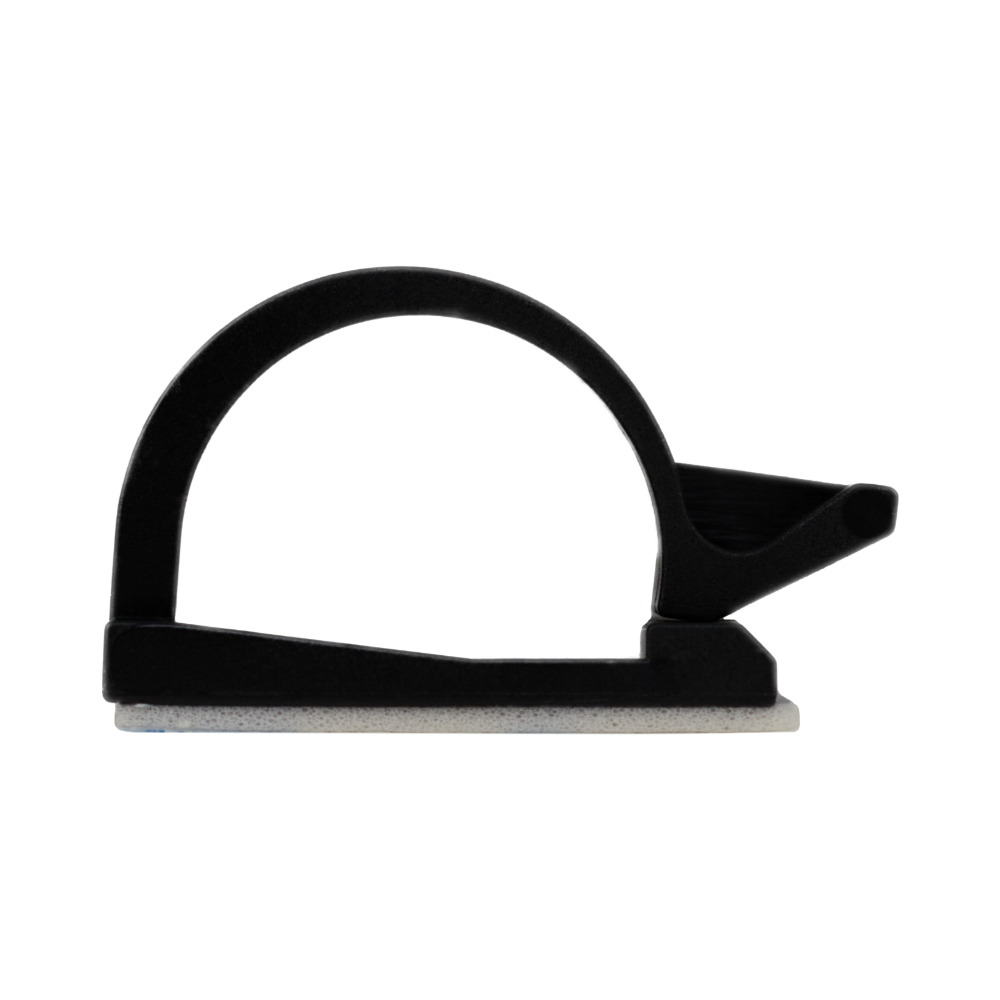 Wire Clip Self-adhesive Black 25.6mm x 25.5mm x 17.2mm Nylon66 50 pcs per bag                       