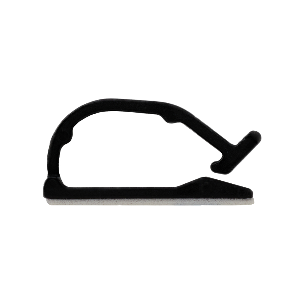 Wire Clip Self-adhesive Black 33.3mm x 28.3mm x 15.2mm Nylon66 50pcs/bag                            