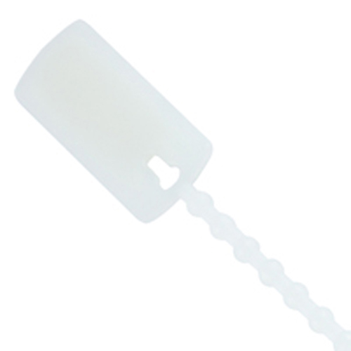 Label Beaded Tie Pointed Tip Natural Nylon 25/bag                                                   