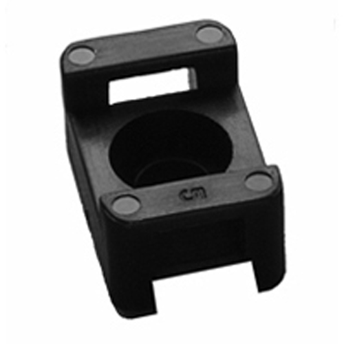 Screw Mount Standard .59 Length .37 Width Black Nylon For #6 Screw 100/bag