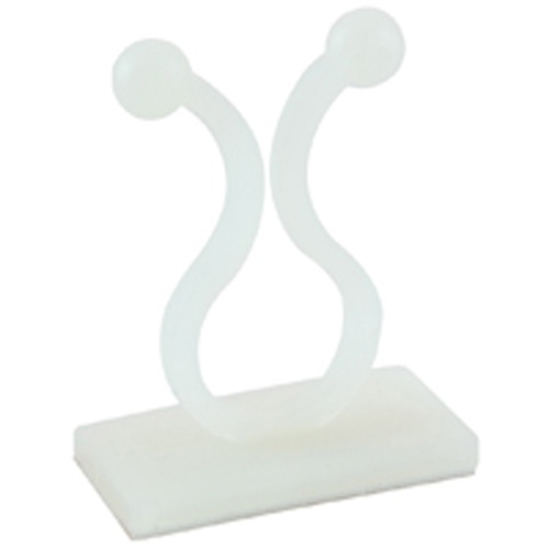 Twist Lock With Support .450 Inch Natural Nylon With Adhesive Base 10/bag                           