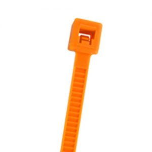 Cable Tie 50 Lb. Standard 11.2 In Length Fluorescent Orange Nylon 100/bag
