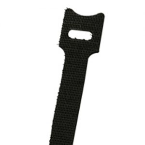 Hook And Loop Tie 8 Inch Length Black 10/pack
