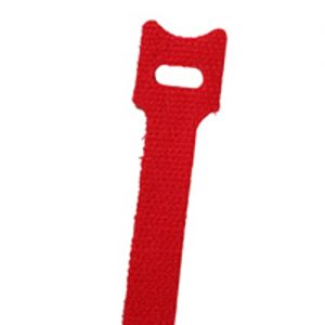 Hook And Loop Tie 8 Inch Length Red 10/pack