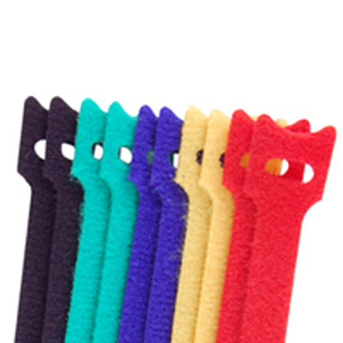 Hook And Loop Tie 5 Inch Multi-color 10/pack                                                        