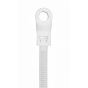 Cable Tie 50lb Mounting Hole type for #10 screw 11.7 inch length UV Natural Nylon 1000/bag