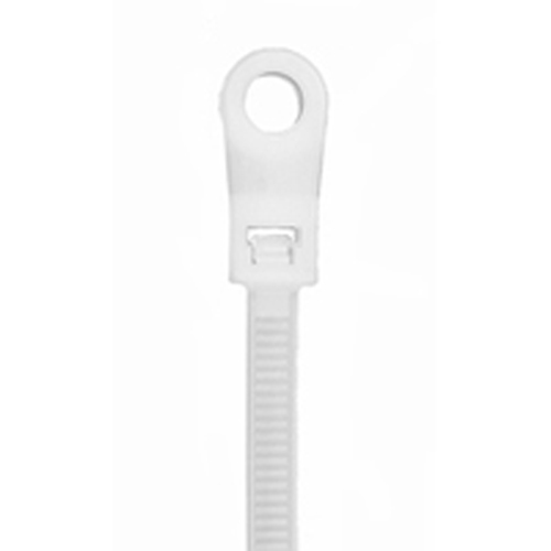 Cable Tie 30 Lb. Mounting Hole Type For #8 Screw 5.8 In Length Natural Nylon 100/bag                