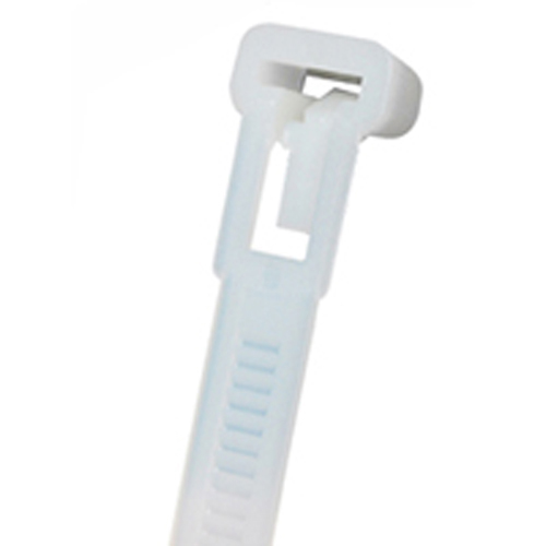 Cable Tie 50 Lb. Releasable Type 14.5 In Length Natural Nylon 100/bag                               