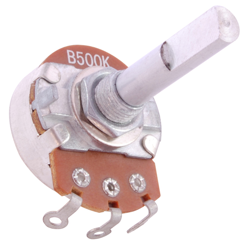 Potentiometer 1/2 Watt 1m Ohm 24mm 6mm Shaft Diameter 1.18 In Shaft Single Turn Solder Lug Terminals