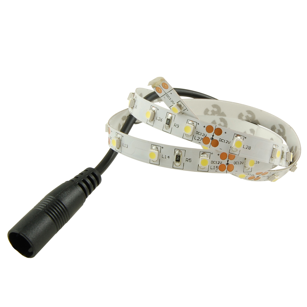 LED Strip Flexible White 19.69 Inch(0.5m) 30 LEDs Non-water Resistant LED Size 2835 12vdc 5.25 Watt 