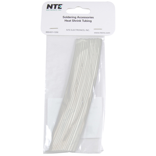 Heat Shrink 3/32 In Dia Thin Wall Clear 6 In Length 30 Pieces Per Package 2:1 Shrink Ratio          