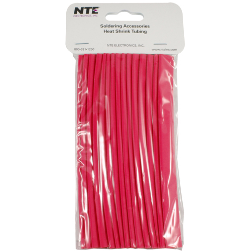 Heat Shrink 5/16 In Dia Thin Wall Red 6 In Length 15 Pieces Per Package 2:1 Shrink Ratio            