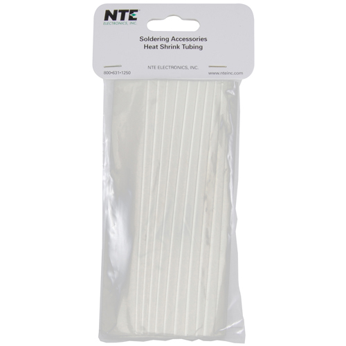 Heat Shrink 1/2 In Dia Thin Wall Clear 6 In Length 12 Pieces Per Package 2:1 Shrink Ratio           