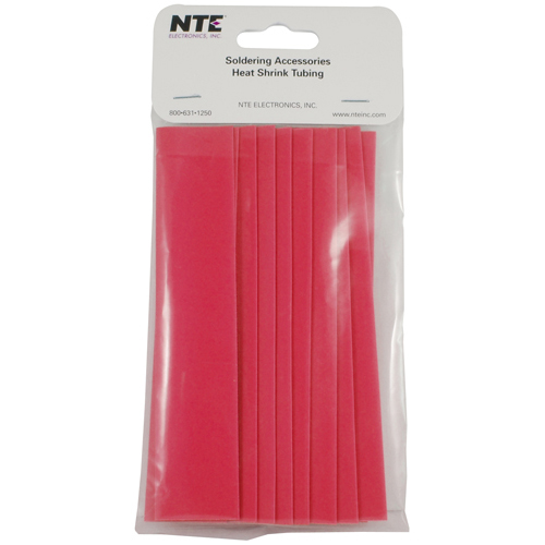 Heat Shrink 3/4 In Dia Thin Wall Red 6 In Length 10 Pieces Per Package 2:1 Shrink Ratio             