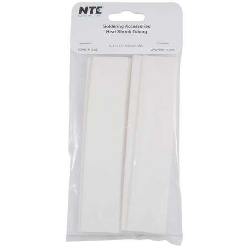 Heat Shrink 3/4 In Dia Thin Wall Whit 6 In Length 10 Pieces Per Package 2:1 Shrink Ratio            