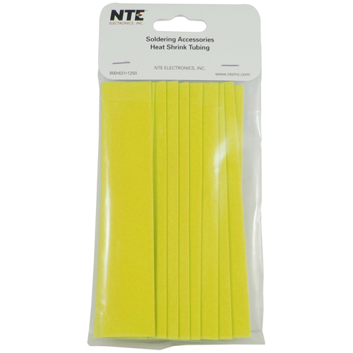 Heat Shrink 3/4 In Dia Thin Wall Yellow 6 In Length 10 Pieces Per Package 2:1 Shrink Ratio          