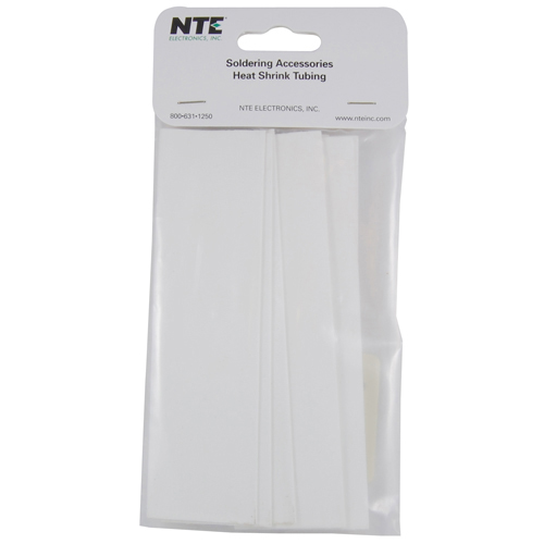 Heat Shrink 1 In Dia Thin Wall White 6 In Length 7 Pieces Per Package 2:1 Shrink Ratio