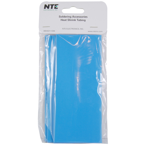 Heat Shrink 1 1/2 In Dia Thin Wall Blue 6 In Length 4 Pieces Per Package 2:1 Shrink Ratio           