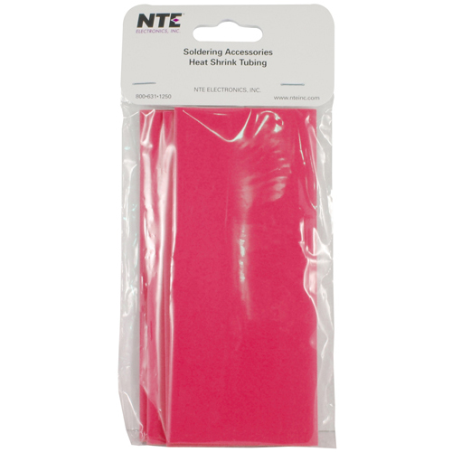 Heat Shrink 1 1/2 In Dia Thin Wall Red 6 In Length 4 Pieces Per Package 2:1 Shrink Ratio            