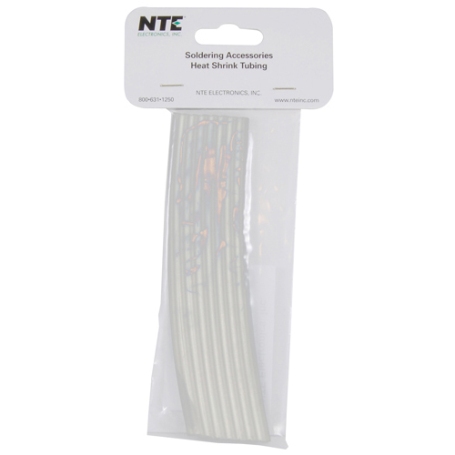 Heat Shrink 1/8 In Dia Dual Wall W/adhesive Clear 6 In Length 8 PCs Per Package 3:1 Shrink Ratio