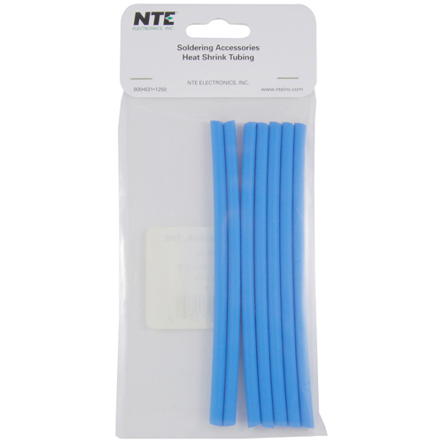 Heat Shrink 3/16 In Dia Dual Wall W/adhesive Blue 6 In Length 7 PCs Per Package 3:1 Shrink Ratio    