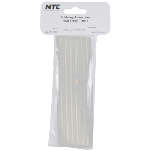 Heat Shrink 3/16 In Dia Dual Wall W/adhesive Clear 6 In Length 7 PCs Per Package 3:1 Shrink Ratio