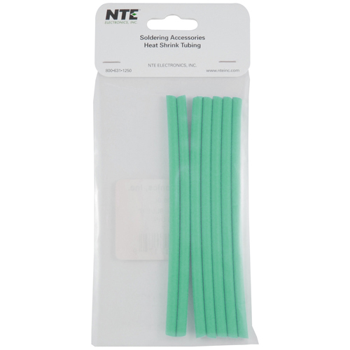 Heat Shrink 3/16 In Dia Dual Wall W/adhesive Green 6 In Length 7 PCs Per Package 3:1 Shrink Ratio   