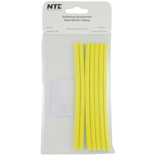 Heat Shrink 3/16 In Dia Dual Wall W/adhesive Yellow 6 In Length 7 PCs Per Package 3:1 Shrink Ratio  