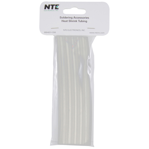 Heat Shrink 1/4 In Dia Dual Wall W/adhesive Clear 6 In Length 6 PCs Per Package 3:1 Shrink Ratio