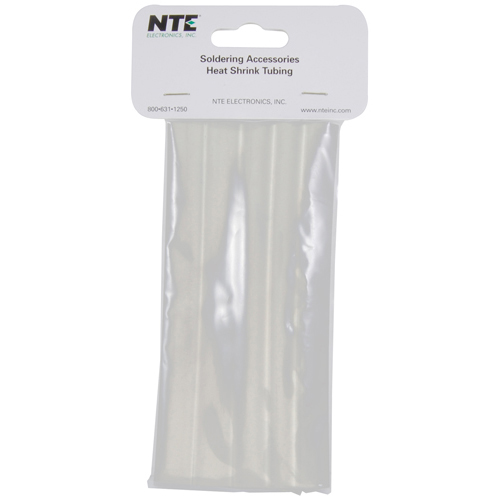 Heat Shrink 3/8 In Dia Dual Wall W/adhesive Clear 6 In Length 5 PCs Per Package 3:1 Shrink Ratio    