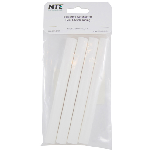 Heat Shrink 1/2 In Dia Dual Wall W/adhesive White 6 In Length 4 PCs Per Package 3:1 Shrink Ratio    