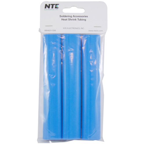 Heat Shrink 3/4 In Dia Dual Wall W/adhesive Blue 6 In Length 3 PCs Per Package 3:1 Shrink Ratio     
