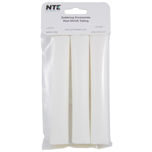 Heat Shrink 3/4 In Dia Dual Wall W/adhesive White 6 In Length 3 PCs Per Package 3:1 Shrink Ratio    