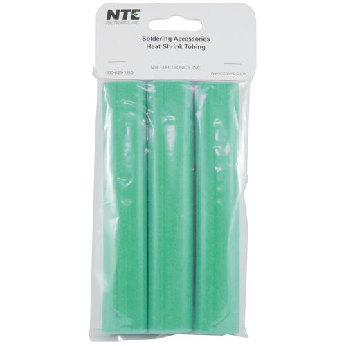 Heat Shrink 1 In Dia Dual Wall W/adhesive Green 6 In Length 3 PCs Per Package 3:1 Shrink Ratio      