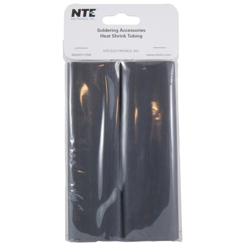 Heat Shrink 1 1/4 In Dia Dual Wall W/adhesive Black 6 In Length 2 PCs Per Package 3:1 Shrink Ratio  