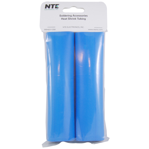 Heat Shrink 1 1/4 In Dia Dual Wall W/adhesive Blue 6 In Length 2 PCs Per Package 3:1 Shrink Ratio   