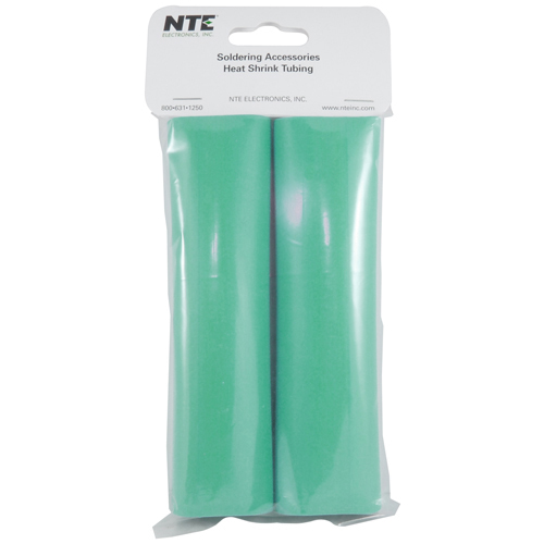 Heat Shrink 1 1/4 Inch Dia Dual Wall With Adhesive 6 Inch Length Green 2 PCs Per Package 3:1 Shrink 