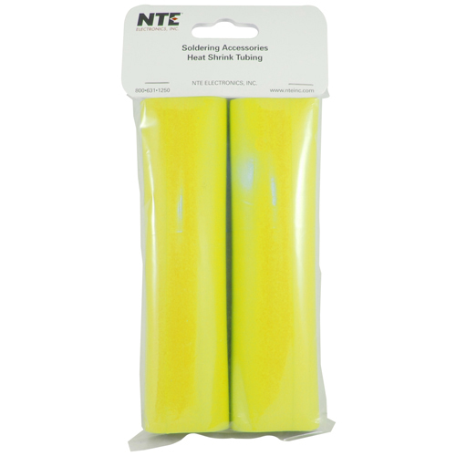 Heat Shrink 1 1/2 In Dia Dual Wall W/adhesive Yellow 6 In Length 2 PCs Per Package 3:1 Shrink Ratio 