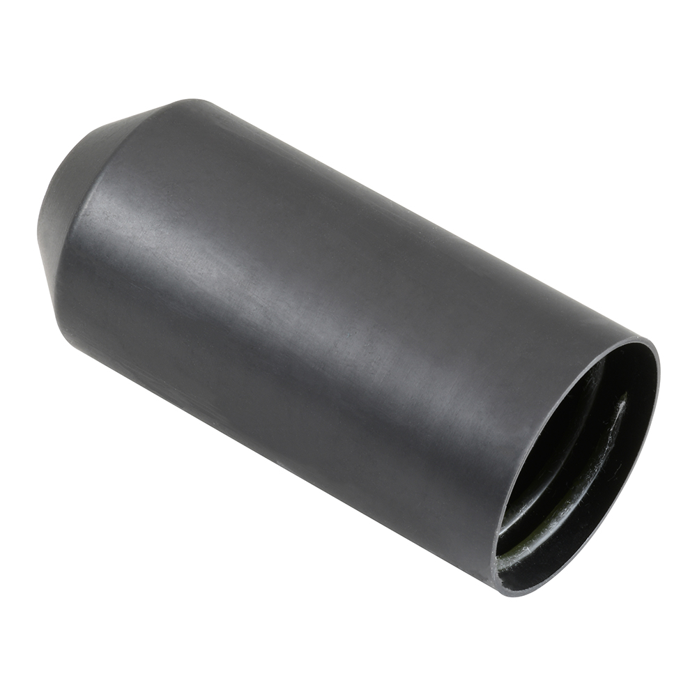 Heat Shrink End Cap ID before=25mm ID after=8.5mm Length = 68mm Black lined with adhesive           