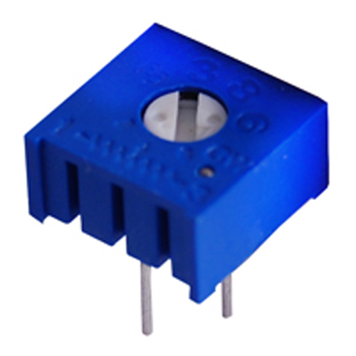 Trimmer 500K Ohm Single Turn Cermet Top Adjust Square Sealed 1/2 Watt                               