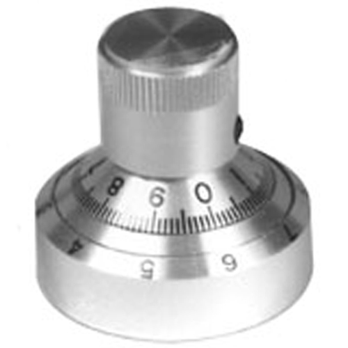 Dial 1 Inch Diameter 1/4 Inch Shaft Diameter 1 Turn 562 Vernier Scale Aluminum Clear Finish Brake   