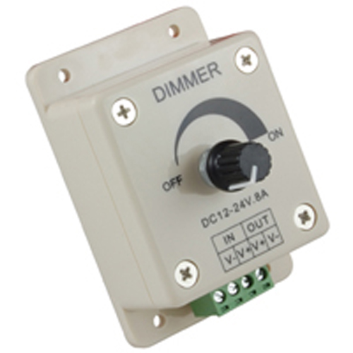 LED Dimmer Knob Operated Control 12Vdc supply voltage 8 Amp 96 Watts Max Out for Single Color Strips