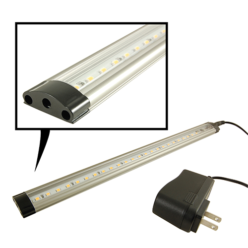 LED Touch Dimmable Light Bar 11.81 In (300 mm) 24 Warm White Clear Lens 3W With Power Supply        