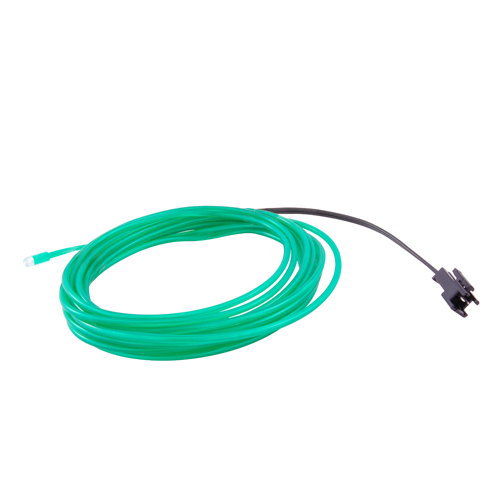 El Wire Green 3.2mm Dia 3m(9.84ft) Length With Pre-wired Connector                                  