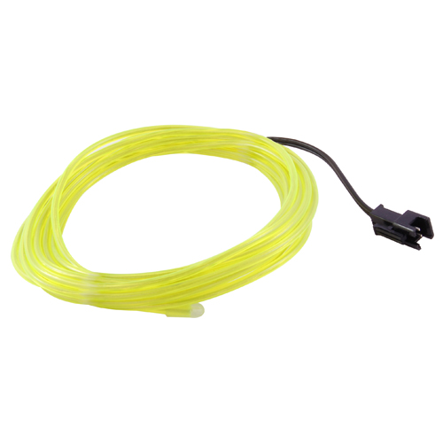 El Wire Yellow Green 2.3mm Dia 3m(9.84ft) Length With Pre-wired Connector                           