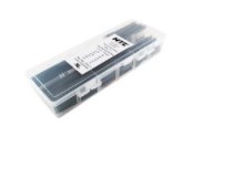 Heat Shrink Assortment Dual Wall Black 4 Inch Lengths Assorted Diameters 72 Pieces Total