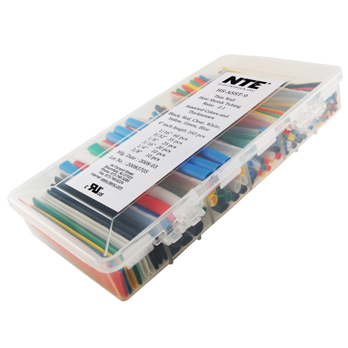 Heat Shrink Assortment Thin Wall 4 In Length Assorted Colors And Diameters 160 Pieces Total         