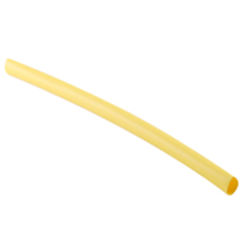 Heat Shrink 1/4 In Dia Thin Wall Yellow 48 In Length 2:1 Shrink Ratio