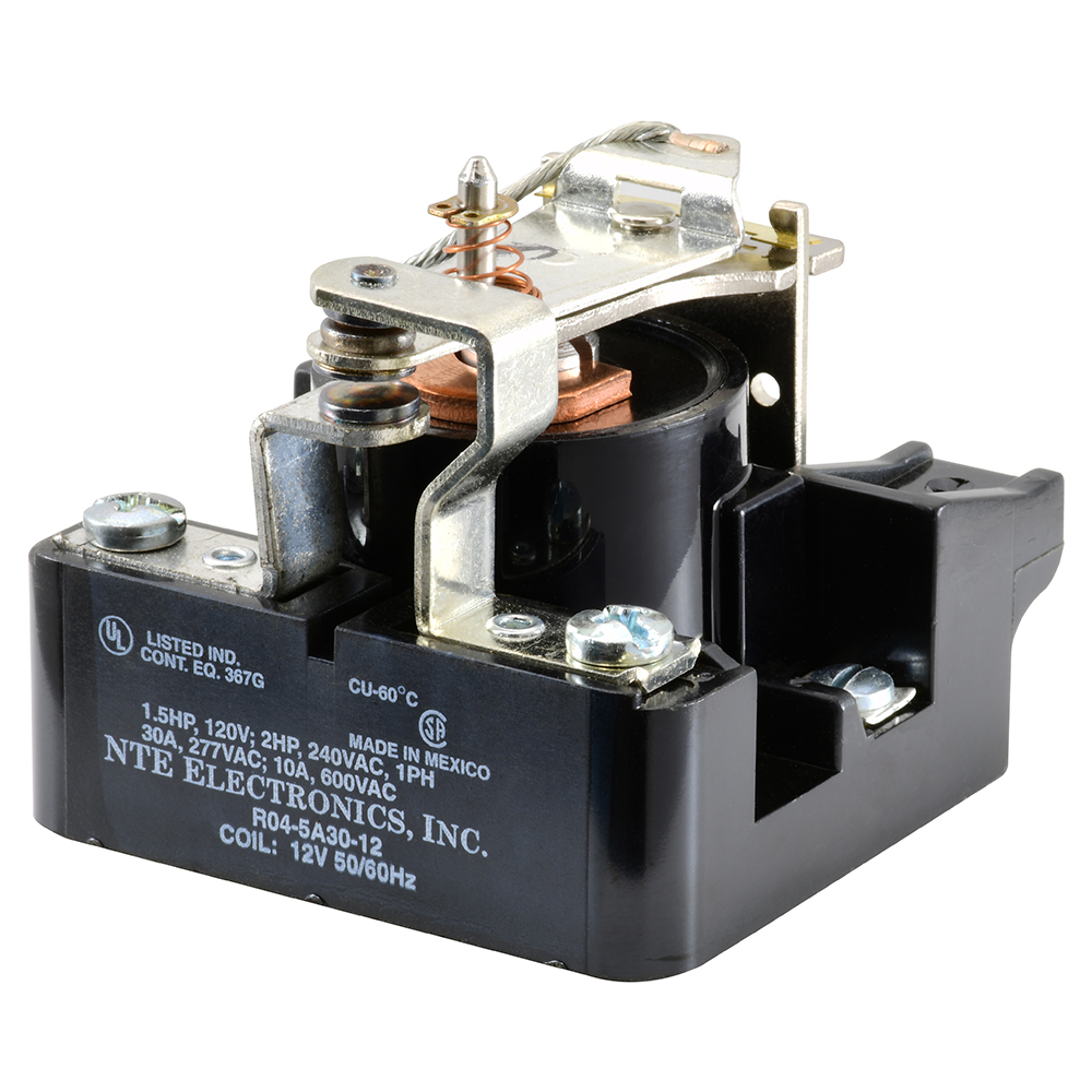 Relay-12VAC 30AMP SPDT Heavy Duty Open Frame