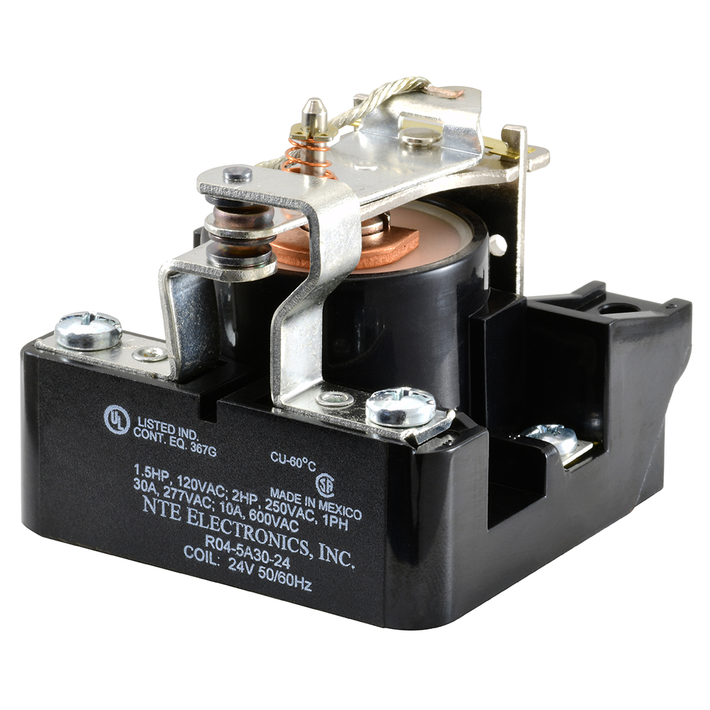 Relay-24VAC 30AMP SPDT Heavy Duty Open Frame
